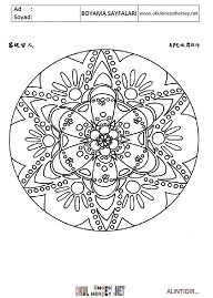 Mandala boyama sayfaları